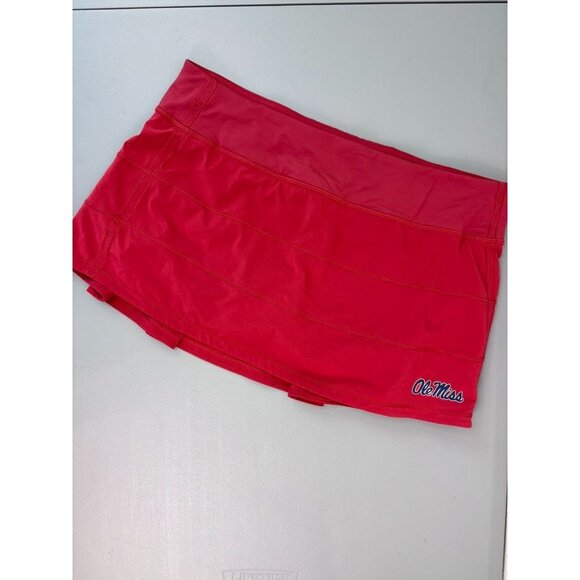 Lululemon women's 10 red pace rival tennis athletic skort Ole Miss college